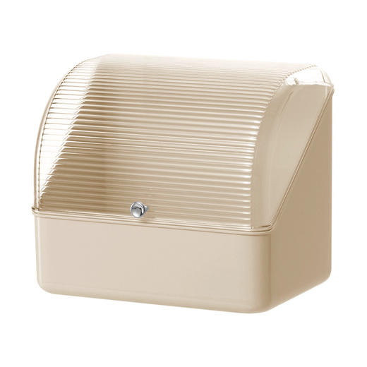 ALBB-新桌面妆品收纳盒纸巾盒垃圾桶刷筒桶奶油色系奶黄色 商品图5