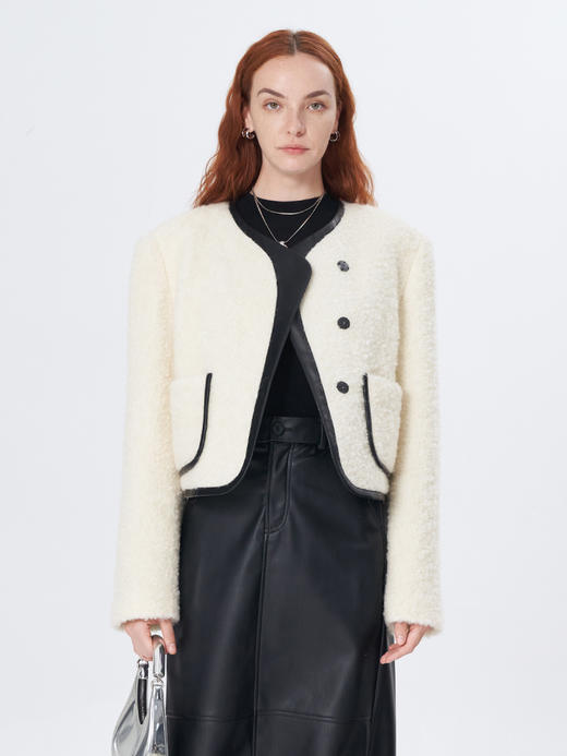 Self Who羊毛混纺圈圈纱短款小香风外套女秋冬2023新款气质名媛风 商品图0