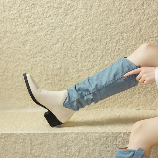 时尚个性，刺绣牛仔西部靴XDD-2160F 商品图1