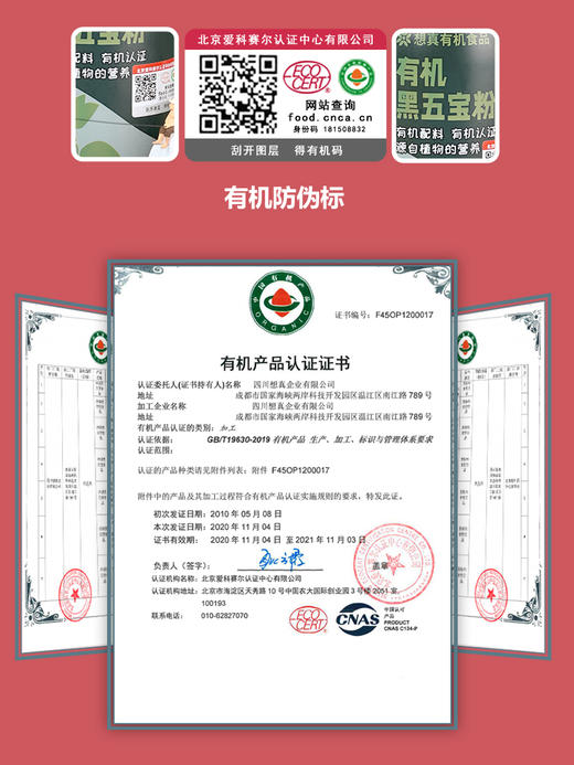 有机谷物粉6瓶 即食瓶装黑五宝粉 商品图2