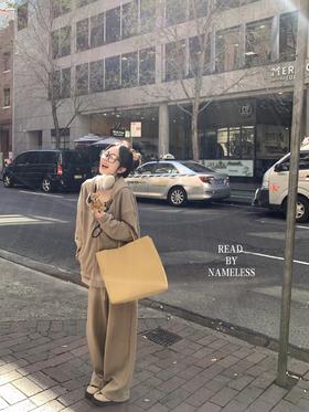 Read Nameless /咖绿色R标运动套装（长裤版长裙版）+厚条纹针织背心