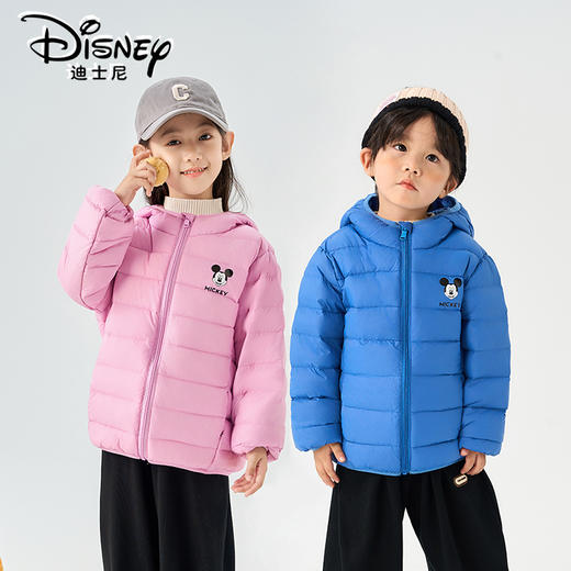 Disney/迪士尼新款男女童轻薄羽绒中小童冬装连帽外套XME4SU312 商品图2