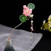 新中式古风旗袍琉璃荷花流苏步摇发簪精致超仙气质日常百搭发簪 商品缩略图3