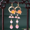 超仙古风十二花神耳环女长款流苏汉服耳坠荷花桃花国风耳饰耳夹 商品缩略图6