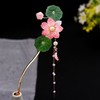 新中式古风旗袍琉璃荷花流苏步摇发簪精致超仙气质日常百搭发簪 商品缩略图4