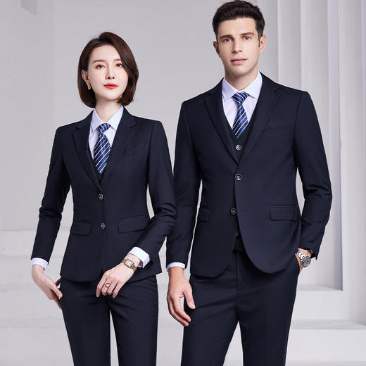 ALBB-秋季西装套装男女职业装金融工作服马甲西服正装 商品图1