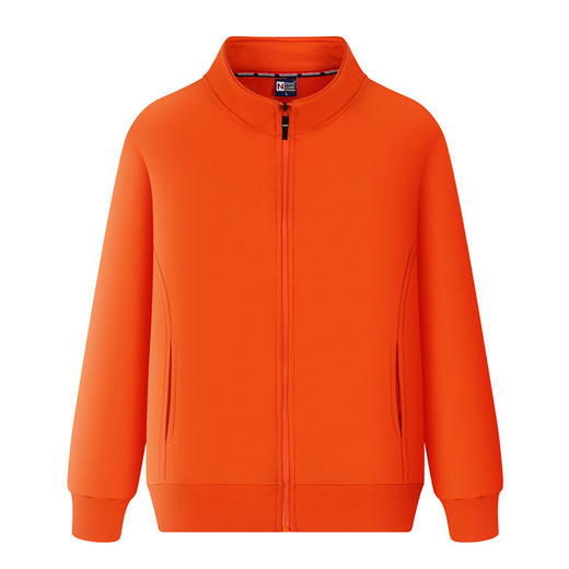 ALBB-秋冬加厚全棉银狐绒 立领开衫卫衣定做 外卖餐饮拉链棒球服定制 商品图4