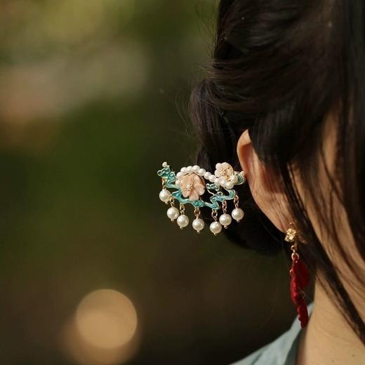 烧蓝发簪新中式国风簪子女古风汉服宋制配饰头饰后压侧边发钗古代 商品图1