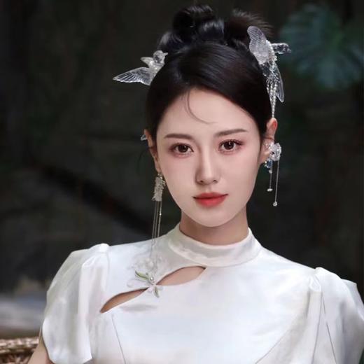 新娘婚纱发饰礼服汉服头饰流苏发簪艺术写真造型新中式新娘头饰 商品图2