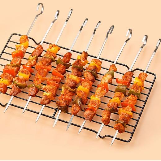 正品304电烤箱签子羊肉串挂钩烧烤签家用烤肉空气炸锅电烤炉短签 商品图5