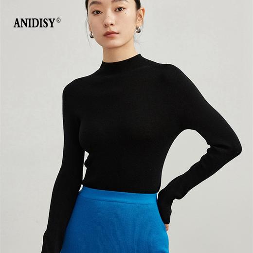 一线成衣新澳100精仿柔软亲肤羊毛半高领长袖无缝全成型针织衫 商品图3