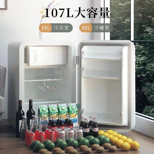 HCK哈士奇冰箱BC-130RDC复古小冰箱客厅家用节能网红款 商品图2