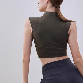 跃牌【禅语梵心系列】一体式运动内衣防震高强度跑步文胸瑜伽服性感健身上衣背心  WX2325（带胸垫）