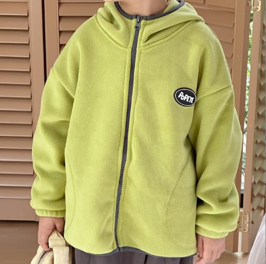 儿童秋冬外套秋冬男女童拉链上衣奥利绒连帽保暖外套100% 商品图4