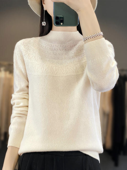 秋冬新款无缝一线成衣半高领打底衫QH-SMY-214 商品图0