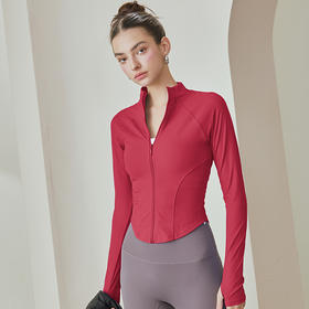 跃牌【禅语梵心系列】专业跑步健身带拉链修身普拉提长袖运动上衣瑜伽外套 WT2386