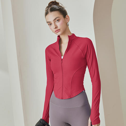 跃牌【禅语梵心系列】专业跑步健身带拉链修身普拉提长袖运动上衣瑜伽外套 WT2386 商品图0
