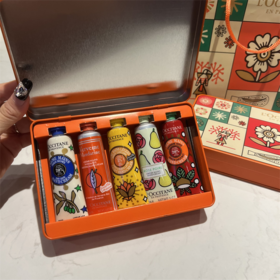 B037欧S丹护手霜五件套花朵限量款铁盒