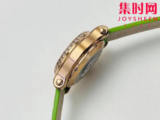 萧邦快乐钻系列机械腕表 快乐钻（HAPPY DIAMONDS）表盘直径 中号30mm五钻款 新款苹果绿 商品图5