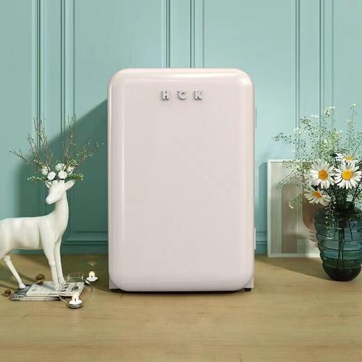 HCK哈士奇冰箱BC-130RDC复古小冰箱客厅家用节能网红款 商品图0