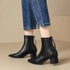 ZHR法式小高跟鞋粗跟短靴鞋子女靴子鞋时尚女鞋瘦瘦靴子女鞋 商品缩略图1