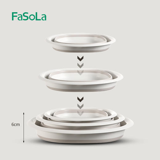 FaSoLa可折叠洗脸盆学生宿舍洗衣盆子便携式旅行大小号塑料洗脚盆 商品图8