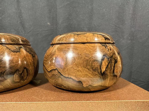 铭木棋笥 黑柿木围棋罐（日本工艺）渡边制作48号 商品图7