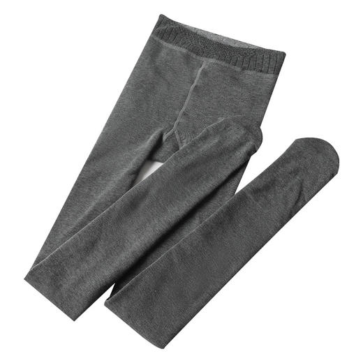 【收拢设计定型提拉！修身打底裤】显瘦效果倍增。加绒加厚款，暖呵护；高腰设计，收腹提臀，显瘦自信；一体裤袜，外穿随心。螺纹竖条修身打底裤秋冬加绒加厚女高腰收腹提臀显瘦外穿一体裤袜 商品图4