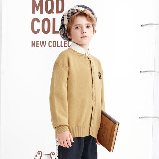 【MQD】童装男大童秋季新款基础百搭休闲圆领针织开衫 商品图1