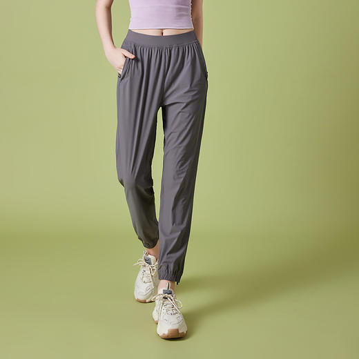 哈瓦塔男女同款快干运动宽松拉链束脚裤 商品图7