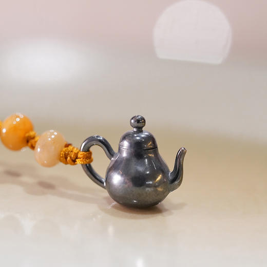 故式/思婷银饰/999纯银 迷你小银壶国风流苏穗子 手机壳吊穗配饰挂件小流苏吊坠 商品图1