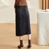 剩S/M 芳外 2026春季新款复古气质牛仔半身裙修身开叉显瘦百搭中长裙3111 商品缩略图5