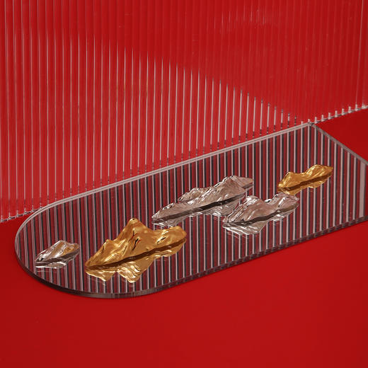 故式金山银山招财摆件 开门见山搁置  茶道配件 商品图2