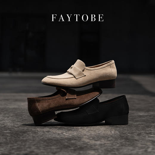 FAYTOBE 秋冬丝绒乐福鞋羊皮时尚感 商品图2