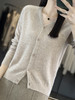 QH-RY110早秋开衫女短款长袖韩版宽松毛衣纯色百搭气质法式针织上衣小外套 商品缩略图1