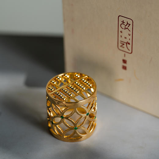 故式珠盘万财·算盘茶盖置·茶桌招财摆件·925银 商品图5