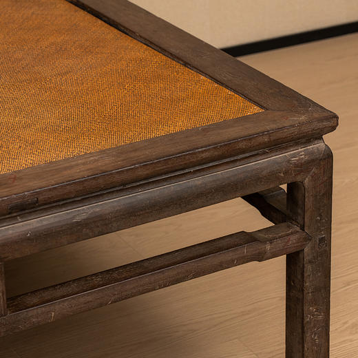 清 红木罗锅枨矮栳席面凉榻 商品图3