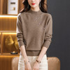 国风刺绣半高领毛衣，妈妈新款秋冬打底衫中年女士洋气上衣CC-21-183 商品缩略图1