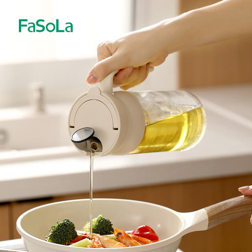 FaSoLa玻璃油壶家用厨房自动开合大容量油壶酱油醋调料瓶重力油瓶 商品图3