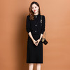 秋冬厚款，中长款针织修身显瘦连衣裙两件套CC-DZX-9830 商品缩略图5