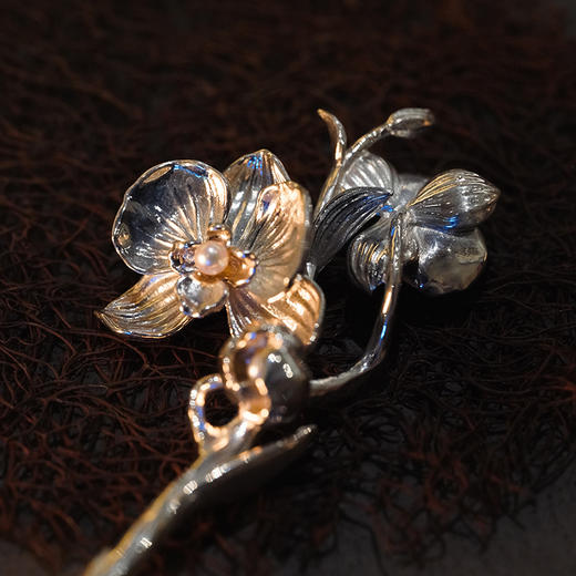 故式/兰花茶针/999纯银 茶拨手工茶道零配茶席配件茶器 商品图4