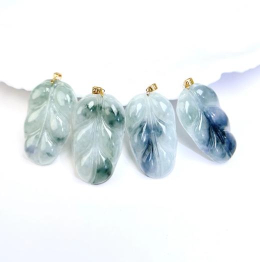 翡翠吊坠-飘花叶子 商品图0