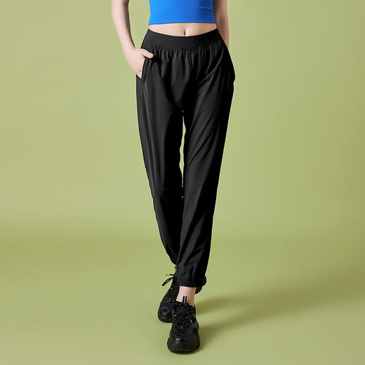 哈瓦塔男女同款快干运动宽松拉链束脚裤 商品图6