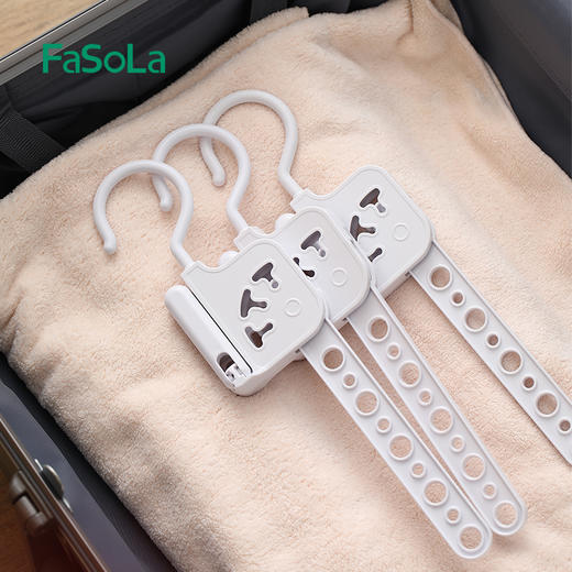 FaSoLa折叠晾衣架便携式旅游酒店出差神器晾晒挂架多功能五孔衣架 商品图10