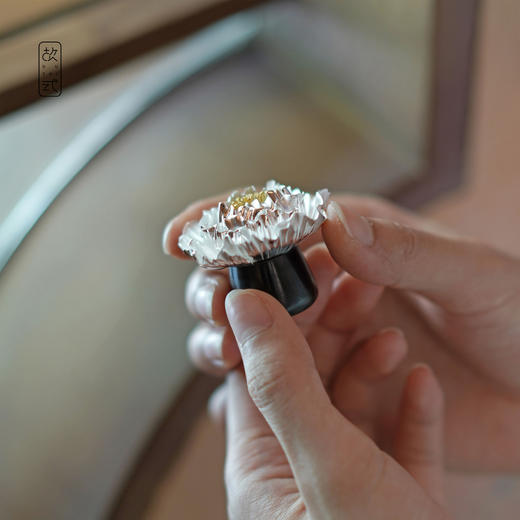 故式花开富贵·茶盖置·茶桌摆件茶道配件·999纯银 商品图4