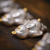 故式·金钱兔茶枕 茶道摆件茶宠茶配件笔搁置 黄铜镀金镀银 商品缩略图1