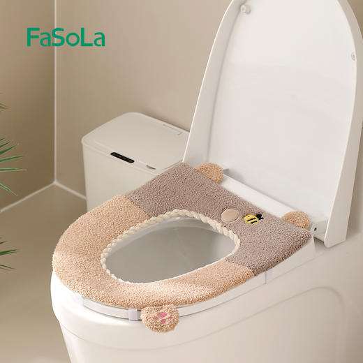 FaSoLa马桶垫四季通用坐便套马桶圈可水洗卡通可爱冬季加厚坐垫套 商品图2