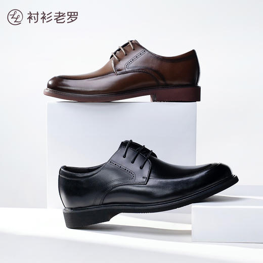 时尚通勤光面系带真皮皮鞋 商品图2