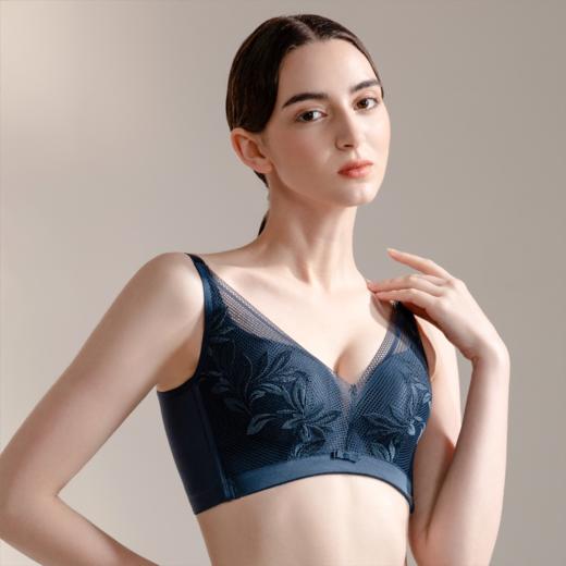 皇家丽美新款3D透气棉聚拢杯内衣女聚拢收副乳无钢圈调整型文胸WW063-2 商品图1
