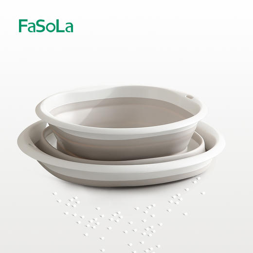 FaSoLa可折叠洗脸盆学生宿舍洗衣盆子便携式旅行大小号塑料洗脚盆 商品图7